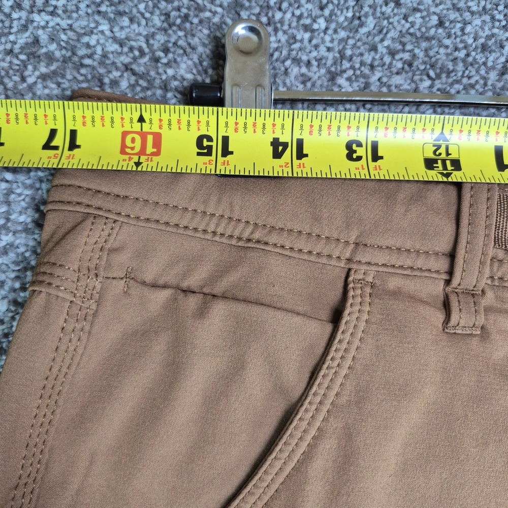 Prana Stretch Zion Pants Mens 33x32 Brown Standard Fit Cargo Belted Hiking - Picture 4 of 10